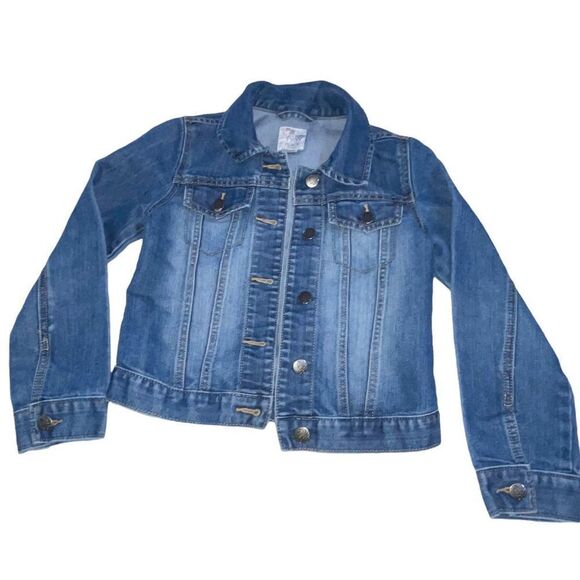 Children’s Place Medium Wash Denim Jean Jacket - Size Medium 7/8 - Picture 1 of 6